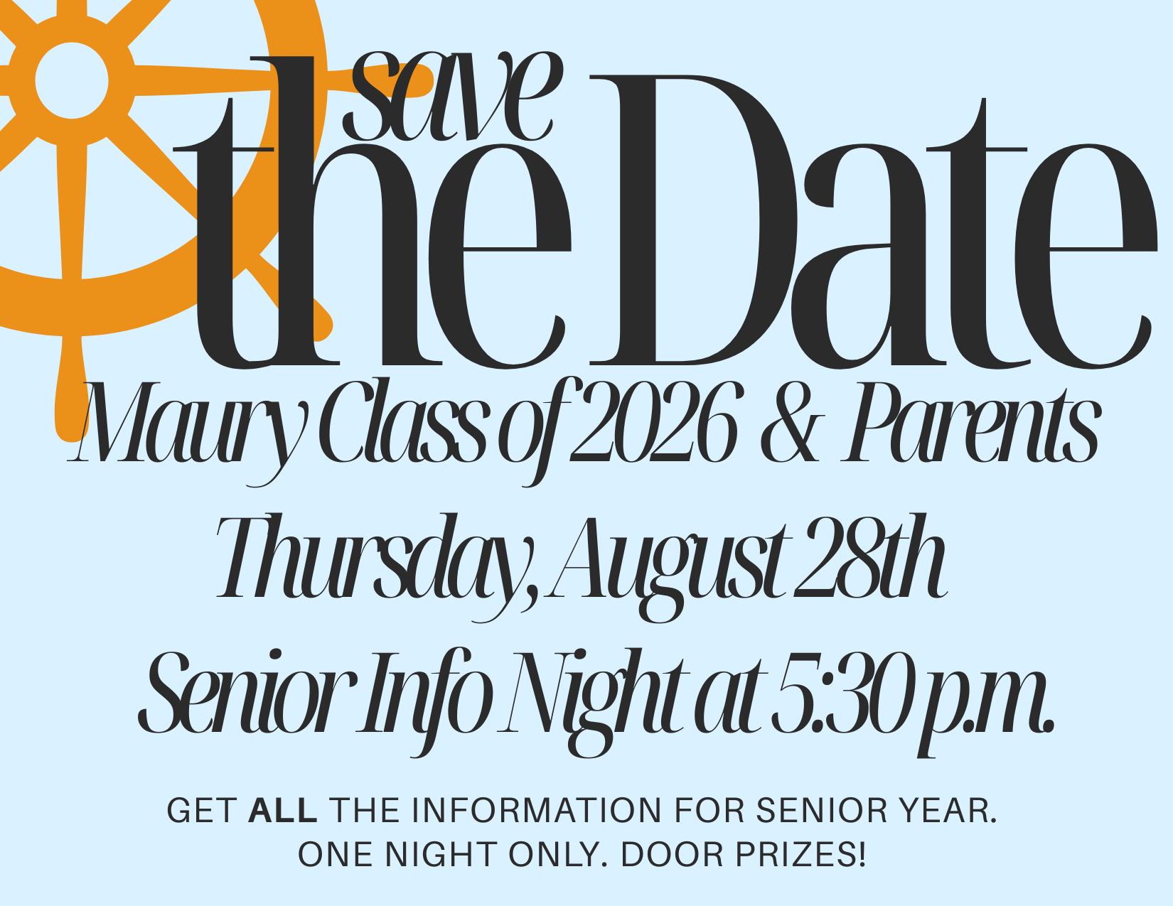  Save the Date for Senior Info Night, 08/28/2025
